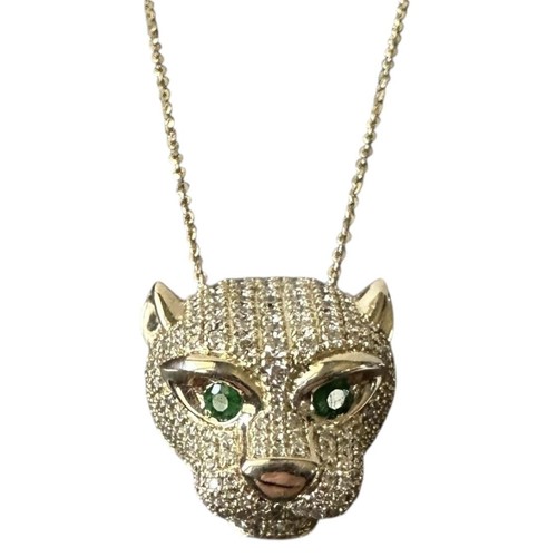 Diamant smaragd pantherkopf - smaragd,