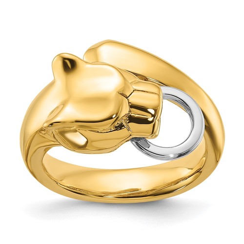 18k bicolor gold poliert - poliert, fancy