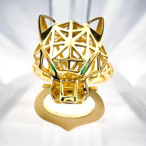 14k gelbgold pantherkopf - gelbgold,