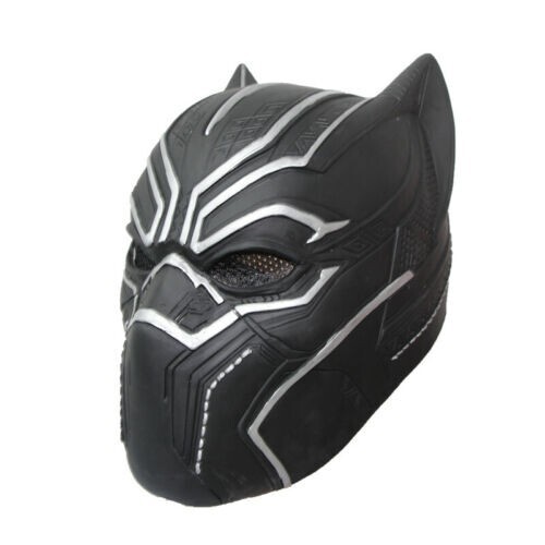Schwarzer panther latexmaske - schwarzer,