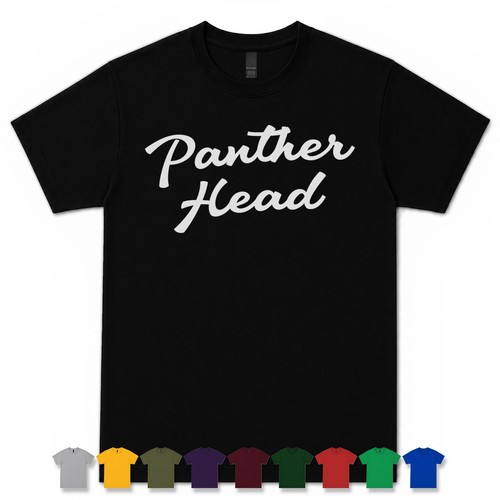 Panther head retro - retro, script